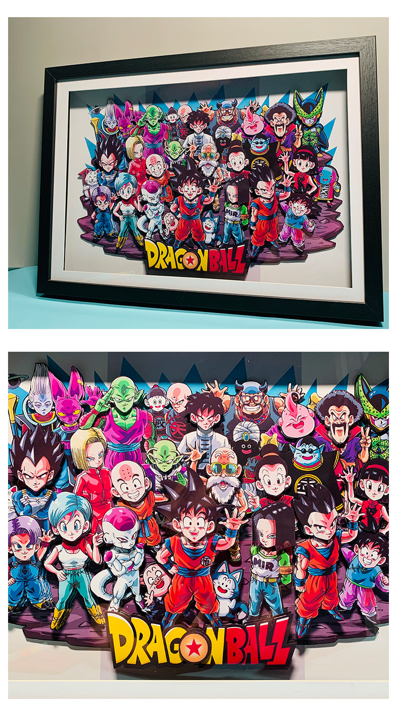 3枚セット 壁掛け 絵画アニメドラゴンボールのデコレーション 喫茶店