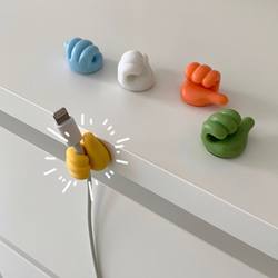 Creative thumb and little thumb hook storage finger data cable storage multi-functional cable organizer headphone cable storage