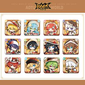 
Year of the Horse Q version limited edition Seven Chuang Society Concave-convex World official genuine peripheral character square badge bar Ji Guzi