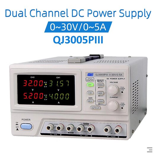 Alimentation DC Réglable 5A - Bloc D'Alimentation Variable Pour Laboratoire, Tests Électroniques - Avec Fils Et Connecteurs - 10