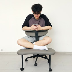Cross-Legged Chair Monkey Stool Internet Celebrity Squatting Chair Lazy Office Study Dormitory Yoga Meditation Chair Meditation Chair with Armrests Comfortable