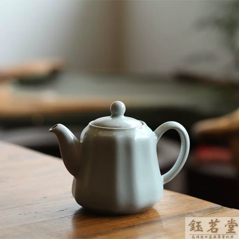 台湾茶具晓芳窑汝窑天青开片云芝壶茶壶晓芳窑汝窑壶-Taobao