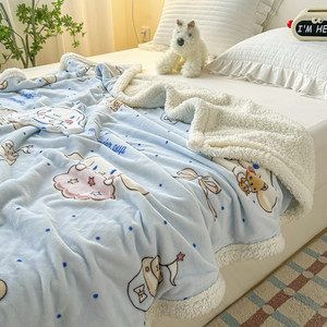 
Class A cartoon thick double-layer lamb velvet blanket kindergarten nap small blanket office air conditioning sofa cover blanket
