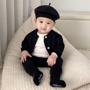 
2026 Spring and Autumn New Infant Clothes for Men and Women Baby Children Spring and Autumn Knitted Sweaters Small Cardigan Jackets Korean Version