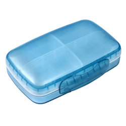 Sealed Moisture-Proof Pill Box, Portable, Large-Capacity, Divided into Compartments for Seven Days a Week, Travel Carry-On Medicine Compartment, Pill Storage Box