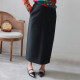Interactive elegant commuting! Very versatile fashion ~ sloppy after slimming 2 side pockets, suit half skirts, long skirts
