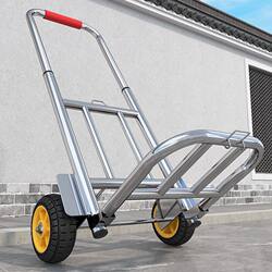 Folding Handcart for Home Use, Shopping, Grocery, Express Delivery, Portable Trolley, Luggage Cart, Small Pull Rod Cart