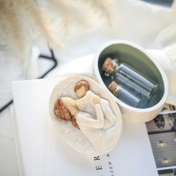 Baby Fetal Hair Keepsake DIY LAOSHU Baby Fetal Hair Preservation Bottle Deciduous Teeth Umbilical Cord Collection Box Resin Ornaments