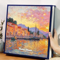 Travel Photo Album, Commemorative Album, Photo Album, DIY Self-Adhesive Large-Capacity Family Laminated Handmade Couple Photo Storage 567