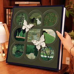 Vintage-Style Photo Album with Large Capacity for Storing Photos, Polaroid 6-Inch 5-Page Photo Album, Family Photo Album with Mixed Sizes