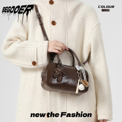 Begooer Original Beta Bag Niche Retro Bowling Bag Women's Spring and Summer New Large-Capacity Shoulder Crossbody Bag