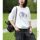
Shuye Original Design, casual, relaxed, casual, loose, versatile, age-reducing printing, round neck long-sleeved T-shirt and sweatshirt