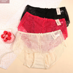 Wutong girlfriends genuine Fun Qun series hollow design sexy lace medium low -waist actress gan panties GM22713
