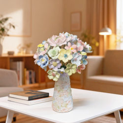 Jingdezhen Ceramic Vase, Maca Color Home Decoration, Hydroponic Flower Vessel, Ceramic Eternal Flower, Hotel Art Decoration