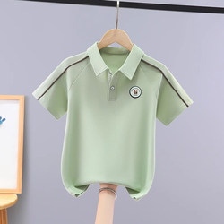 Boys' Short-Sleeved T-Shirt Summer 2026 New Style Kidsren's Casual Tops Big Kidsren's Polo Shirts Summer Clothes Boys' Kidsren's Clothing