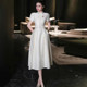 European Station 2025 summer new high-end light luxury occasion women's French temperament long skirt women's white dress
