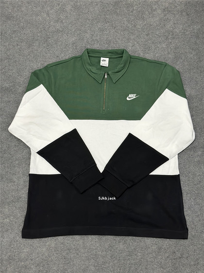 
Nike Nike men's sports casual loose lapel comfortable splicing polo pullover long-sleeved T-shirt FB7798-323