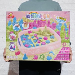 
Children's house play puzzle DIY color sand toy parent-child interaction creation logic thinking construction baby sand toys
