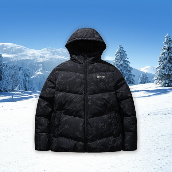 
ANTA hooded sports down jacket men's winter new waterproof duck down warm casual cotton jacket 152548911