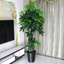 Artificial Money Tree, Simulated Plant, Floor-Standing Potted Plant, Large Living Room Bonsai, Artificial Flower, Plastic Flower Decoration, Simulated Green Plant