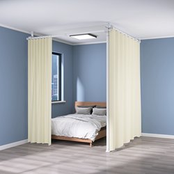 Screen Partition for Living Room to Create a Room, Transforming One Room into Two, Wall Bed to Block Bedroom, Rental Room Divider Curtain