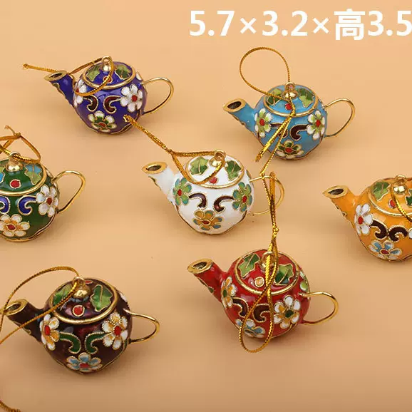 中国美術　景泰藍 掐絲琺瑯 獣面飾 提壺　牛 工芸品 飾壺 EU1-6 中国美術 景泰藍 掐絲琺瑯 獣面飾 提壺 牛 工芸品 飾壺