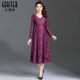 Gubesha women's new high-end spring clothing new product lace heavy industry embroidery Xi mother-in-law dress mother-in-law dress dress