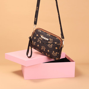 
Crossbody bag Fashion printed small bag Middle-aged and elderly women's mobile phone bag Simple casual women's bag Exquisite clutch bag