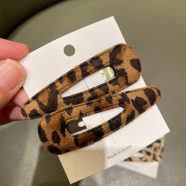 
JINMUKE Korean imported hair accessories headwear leopard print all-match hairpin side clip side clip combination bangs clip