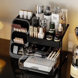 Japanese Cosmetics Storage Box, Large Capacity, High-End Desktop Dressing Table, Lipstick and Skin Care Product Storage Rack