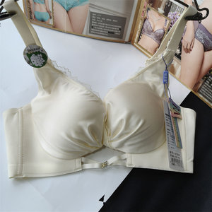 
Verballet Medium Thick 2CM Mulberry Silk Underwear Small Breast Push Up Bra Satin Glossy Soft No Wires Low Heart Adjustment