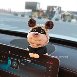 New Bee Dog Car Interior Decoration Ornaments Car Dashboard Screen Lying Doll Car Accessories Doll Toy