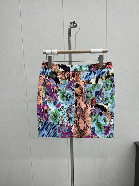 Slimming new style printed short skirt with style high waist fashion retro skirt
