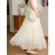Small Ear produces a sweet mesh skirt with big hem skirt for women
