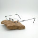 Japanese lower half of the metal super small square box glasses female with degree lens niche art anime glasses frame men
