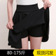 Spring and summer black square dance skirt for women's elastic high waist large size anti-exposure skirt slim and versatile large sway skirt
