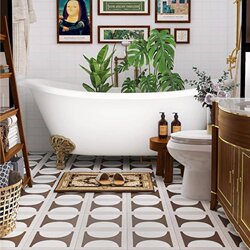 French Retro Color Matching Gray Edge Semicircle 200 Internet Celebrity Tile 300 Bathroom Kitchen Restaurant B&B Anti-Slip Brick 400