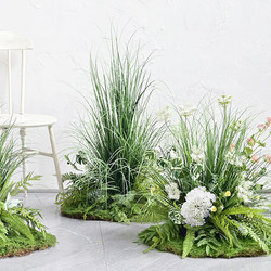 Artificial Plant Landscaping Flower Clusters Shop Fake Green Plants Decoration Clothing Store Window Photo Studio Photography Props Flower Pile Ornaments