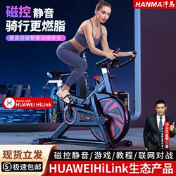Hanma Magnetic Control Spinning Bike, Home Silent Exercise Bike, Indoor Sports Fitness Bike, Weight Loss Exercise Equipment