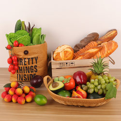 Simulated Fruit, Vegetable, and Bread Models, Fake Food, Restaurant Display, Photography, Kitchen Decorations, Early Education Decorations, Props