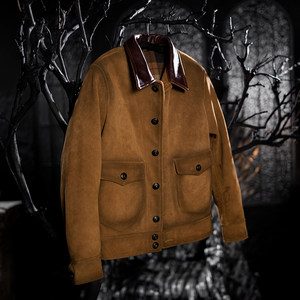 
Mochen men's American retro casual spring and autumn new style F072 lapel cowhide suede genuine leather jacket