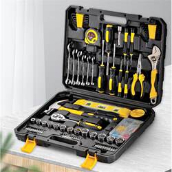 Household Tool Box Set for Daily Maintenance, Including Hardware Wrenches, Screwdrivers, Pliers, and a Complete Set of Tools for the Whole Family