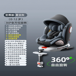 Child Safety Seat for Car, Baby Car Seat, 360-Degree Rotation, Simple and Portable, 0-3-12 Years Old, Reclining