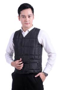 New middle -aged and elderly men's clothing autumn and winter, dad, shoulder vest, warm the elderly, the elderly horse clip middle -aged down cotton men's vest