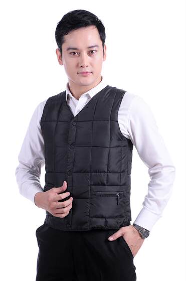 New middle -aged and elderly men's clothing autumn and winter, dad, shoulder vest, warm the elderly, the elderly horse clip middle -aged down cotton men's vest