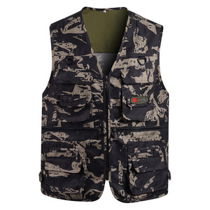 Middle -aged and elderly vest men's work fishing vest, large -size multi -pockets, multi -pockets, new horse clamps, wearing dad outfits outside