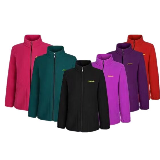 Middle -aged and elderly women's clothing spring and autumn thickened fleece cardigan sweater jacket jacket casual large -size velvet jacket mother dress