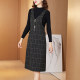 Small fragrance style autumn and winter wool slim V-neck sleeveless vest skirt bottom vest skirt versatile mid-length strap dress