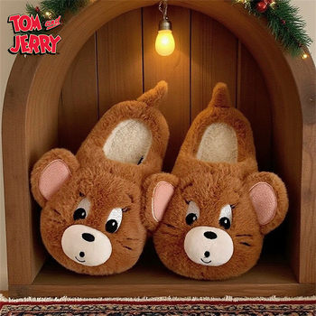 
Slim strips of cute Jerry couples' home cotton slippers