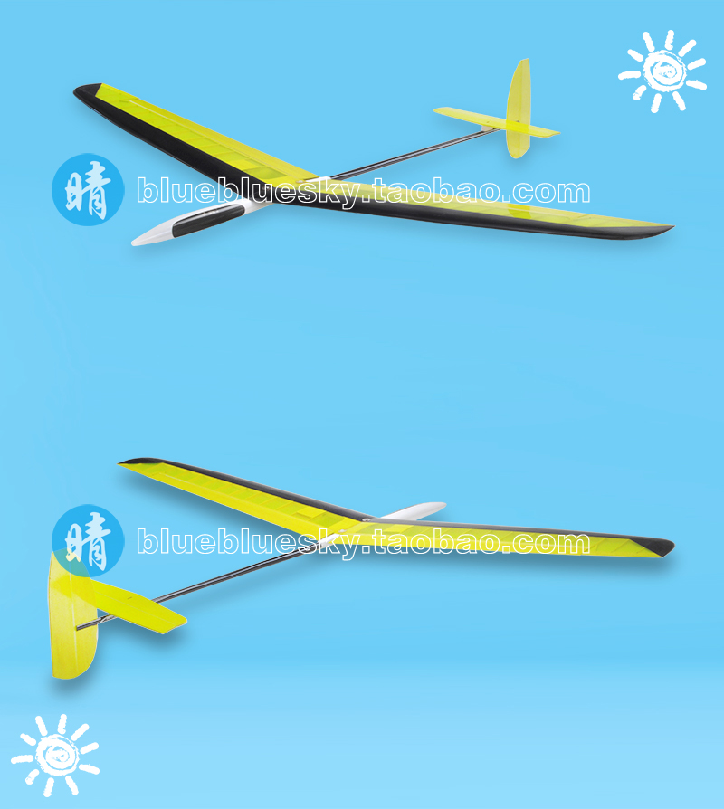 Bbsky DLGグライダー - ラジコン飛行機 - バルサ材＆グラス